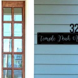 personalized modern rustic address sign house number plaque custom metal sign 2