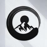personalized modern zen circle mountain yoga studio home decor custom metal sign 0
