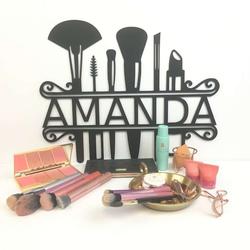 personalized monogram makeup dorm room decor makeup artist name sign beauty salon custom metal sign 3