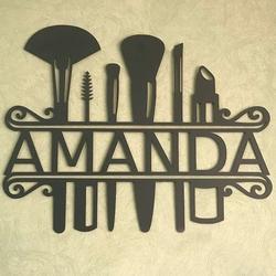personalized monogram makeup dorm room decor makeup artist name sign beauty salon custom metal sign 4