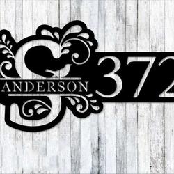 personalized monogram split letter last name address sign house number plaque custom metal sign 2