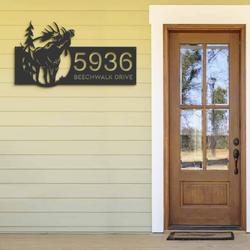 personalized moose elk wild life forest address sign custom metal signs 1