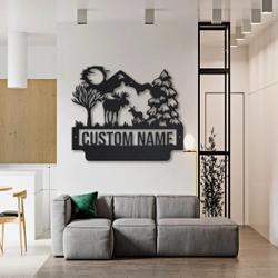 personalized moose hunting metal sign moose art custom family metal sign outdoor decor 1