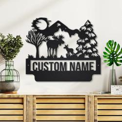 personalized moose hunting metal sign moose art custom family metal sign outdoor decor 2
