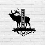 personalized moose welcome address sign house number plaque custom metal sign 0
