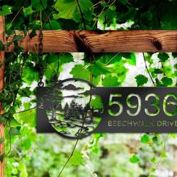 personalized motocycle biker bike rider address sign house number plaque custom metal sign 1