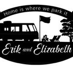 personalized motorhome sign moterhome campfire custom metal sign home is where we park it quote outdoor sign camping gifts 0