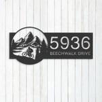 personalized mountain bike biker mtb v1 address sign house number plaque custom metal sign 0