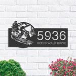 personalized mountain bike biker mtb v2 address sign house number plaque custom metal sign 0