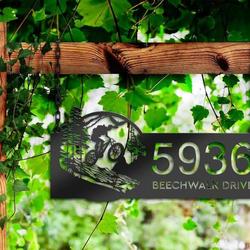 personalized mountain bike biker mtb v2 address sign house number plaque custom metal sign 2