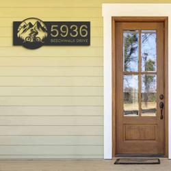 personalized mountain bike biker mtb v4 address sign house number plaque custom metal sign 2