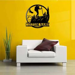personalized mountain hiking men custom metal sign 1