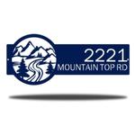 personalized mountain monogram address sign house number plaque custom metal sign 0