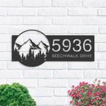 personalized mountain scene wild life address sign house number plaque custom metal sign 0