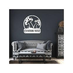 personalized mushroom garden welcome decorative custom metal sign housewarming gift 3
