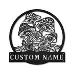 personalized mushrooms garden decorative custom metal sign 0