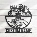 personalized nail salon nail tech beauty decoration custom metal sign 0