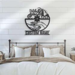 personalized nail salon nail tech beauty decoration custom metal sign 2