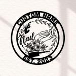personalized nail tech nail beauty salon decor nail artist gifts custom metal sign 0