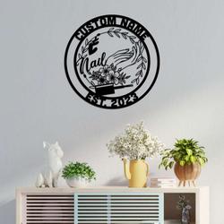 personalized nail tech nail beauty salon decor nail artist gifts custom metal sign 2