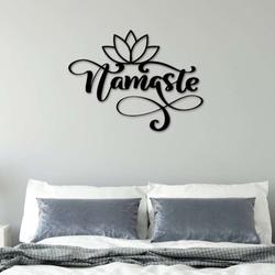 personalized namaste lotus yoga studio home decor custom metal sign 2