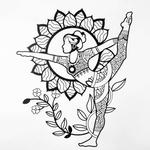 personalized natarajasana mandala yoga pose yoga studio home decor custom metal sign 0