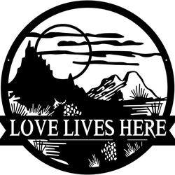 personalized nature desert metal sign wildlife mountain sun tree metal art indoor home decor 1