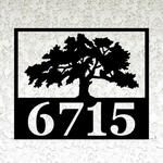 personalized oak tree v1 address sign house number plaque custom metal sign 0