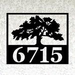 personalized oak tree v2 address sign house number plaque custom metal sign 0