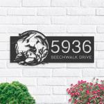 personalized ocean scene sea life dolphins address sign custom metal signs 0