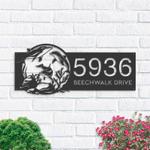 personalized ocean scene sea life dolphins address sign house number plaque custom metal sign 0