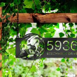 personalized ocean scene sea life dolphins address sign house number plaque custom metal sign 1