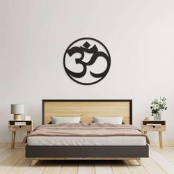 personalized ohm symbol zen modern yoga studio home decor custom metal sign 1