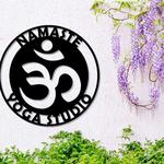 personalized om symbol yoga studio business sign home decor custom metal sign 0