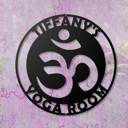 personalized om symbol yoga studio business sign home decor custom metal sign 1