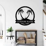personalized outdoor backyard oasis sign tropical patio sign pool bar signs tiki bar 0