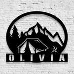 personalized outdoor camping firepit custom metal sign 0