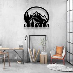 personalized outdoor camping firepit custom metal sign 2