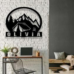 personalized outdoor camping firepit custom metal sign 3