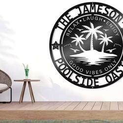 personalized outdoor pool bar sign pool sign backyard pool decor pool bar patio sign funny pool gifts 2