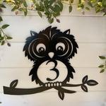 personalized owl house number sign custom address signs housewarming gift 0