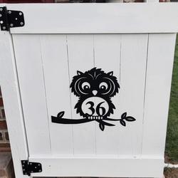 personalized owl house number sign custom address signs housewarming gift 1