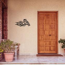 personalized owl on the arrow address sign custom metal signs 2