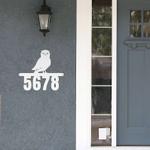 personalized owl silhouette address sign house number plaque custom metal sign 0