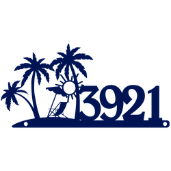 personalized palm tree beach address sign custom beach theme address plaque 1