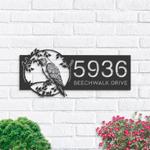 personalized parrot bird on tree branch v1 address sign custom metal signs 0