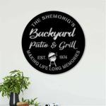 personalized patio and grill metal sign bbq sign patio backyard tiki home decor 0