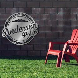 personalized patio sign welcome sign outdoor patio metal sign patio backyard decor home outdoor decoration housewarming gift 1