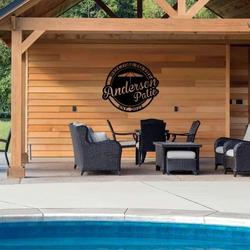 personalized patio sign welcome sign outdoor patio metal sign patio backyard decor home outdoor decoration housewarming gift 2