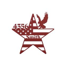 personalized patriotic star american flag and eagle sign independence day veteran day patriotic decor custom metal sign 3